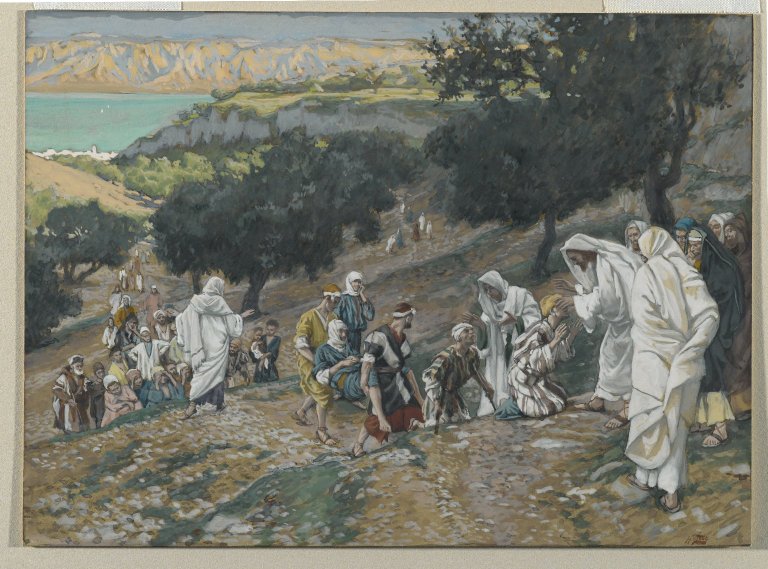File:Brooklyn Museum - Jesus Heals the Blind and Lame on the Mountain (Sur la montagne Jésus guérit les aveugles et les boiteux) - James Tissot - overall.jpg