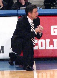 Rick Pitino during a game against West Virgini...