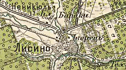 План деревни Лисино. 1913 год