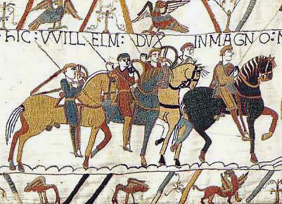 Нормандское вторжение в Англию. Фрагмент ковра из Байё, конец XI века