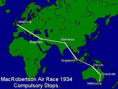 Macrobertson Race-itinero