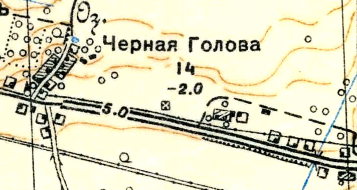 План деревни Чёрная Голова. 1939 год
