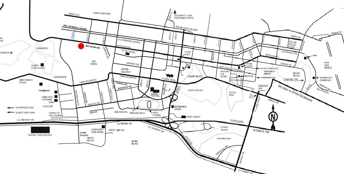 Ft hood tx map