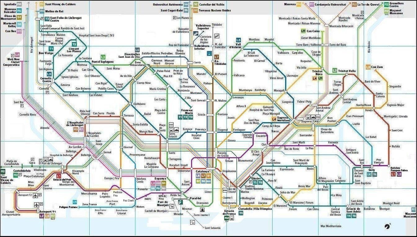 Mapa del metro barcelona