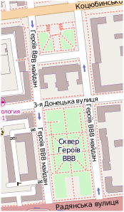 На карте Луганска