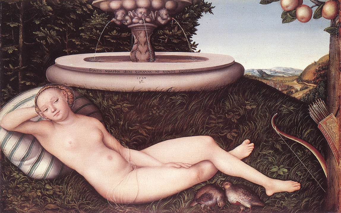 Lucas Cranach, The Nymph of the Fountain, 1534 ( Walker Art Gallery)