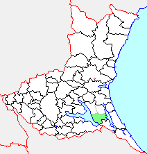 麻生町の県内位置図
