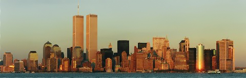Skyline von New York City vor dem 11. September 2001