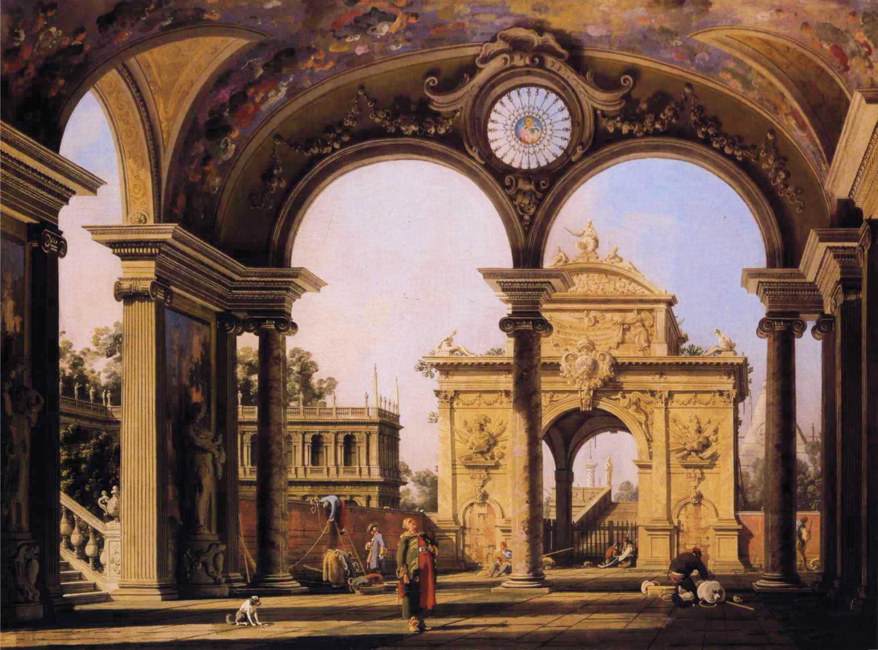 http://upload.wikimedia.org/wikipedia/commons/9/99/Canaletto_-_Capriccio_of_a_Renaisance_Triumphal_Arch_seen_from_the_Portico_of_a_Palace.JPG