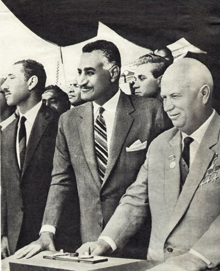 Nasser with Soviet Premier Nitika Khrushchev