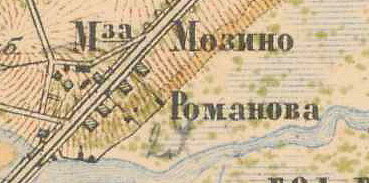 План мызы Мозино. 1885 год