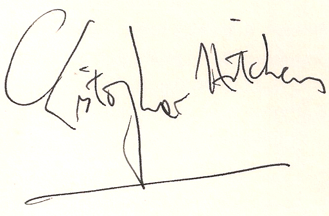 Christopher Hitchens Signature