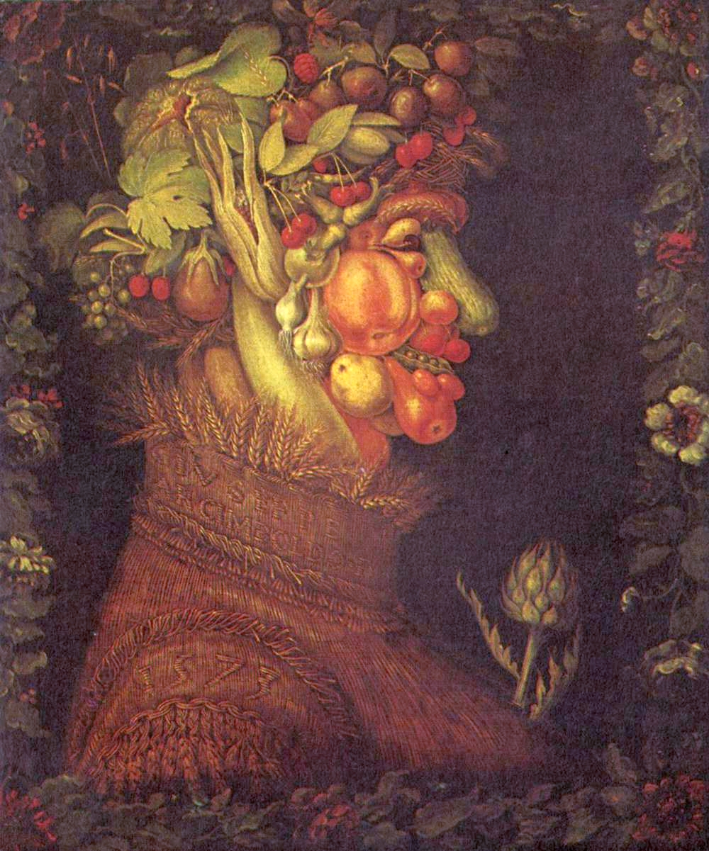 الفنان جوزيبي  Giuseppe_Arcimboldo_-_Summer,_1573