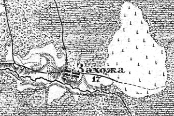 Деревня Захожа на карте 1913 года