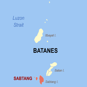 Mapa sa Batanes nga nagpakita kon asa nahimutang ang Sabtang