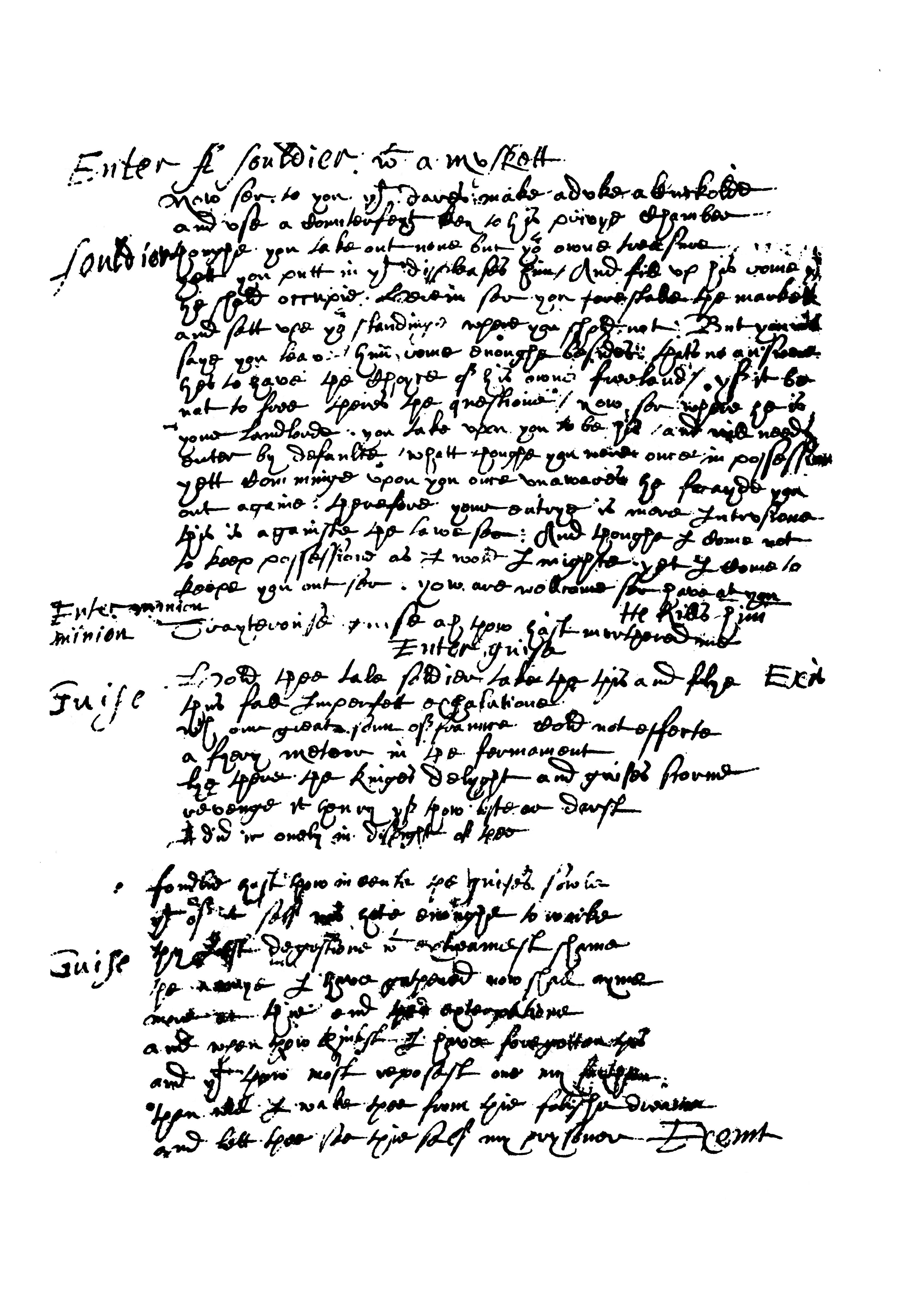 Old manuscript writing for kindergarten