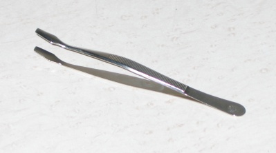 Stamp tongs with rounded tips help to prevent damage to stamps from skin oils and rough handling.