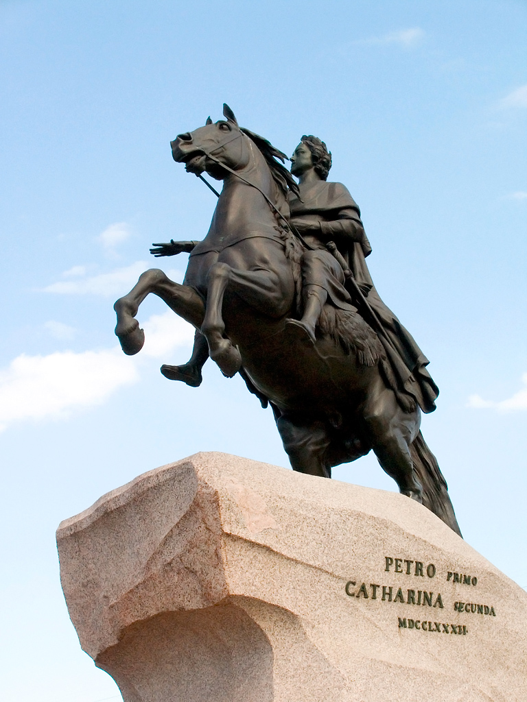 Bronze Horseman (Peter the Great) in Sankt Petersburg, by Etienne-Maurice Falconet. 