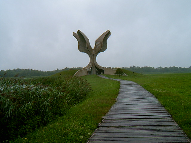 Jasenovac Memorial Park, site of the infamous Jasenovac conentration camp run by Ustaše during World War Two