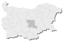 Карта на Бугарија, Старозагорска област е означена