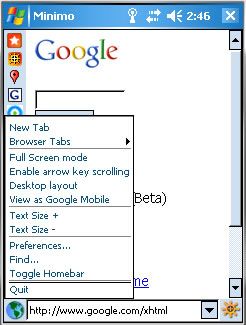 Скриншот программы Mozilla Minimo