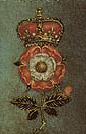 Tudor rose badge from the Pelican Portrait of ...