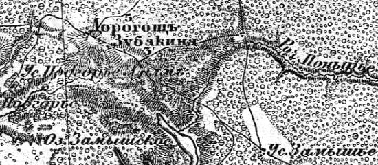 Деревня Дорогощи на карте 1913 года