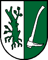 Gemeinde Schwand im Innkreis Gespalten von Silber und Grün; in gewechselten Farben rechts ein Baumstamm, links eine gestürzte, auswärts gekehrte Sapine.