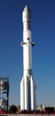 Mars 96 on the launch pad Mars 96 Proton.jpg