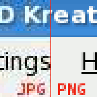 JPG is not ideal for simple graphics. Here a lossy JPG is compared with a lossless PNG.