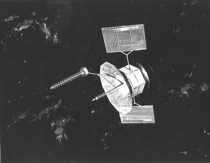 FLTSATCOM satellite. USAF image from Wikimedia Commons.
