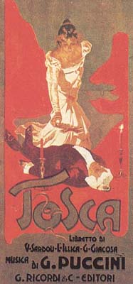 Poster for Puccini's Tosca