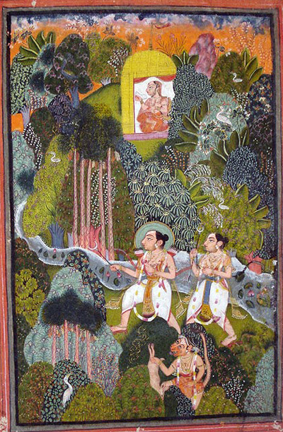 rama in forest