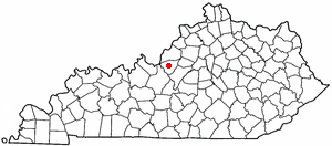 Location of Clermont, Kentucky