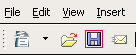 Screenshot depicting a floppy disk as "save" icon Save Icon in Open Office.png