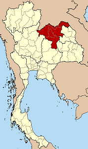 Location of the Diocese of Udon Thani
