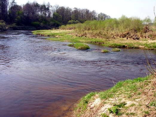 Confluence the river Vadakstis with the river Venta