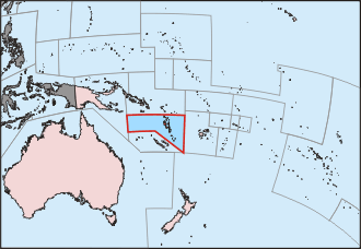 Map in Vanuatu