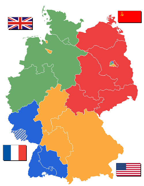 Alemania después del reparto. Fuente: Wikipedia