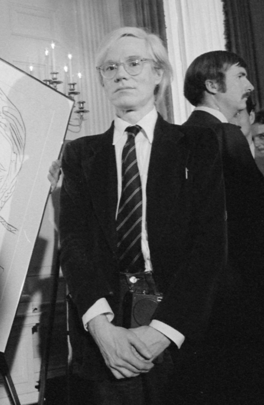 Andy Warhol during a reception for inaugural p...