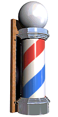 Animation of a spinning barber pole