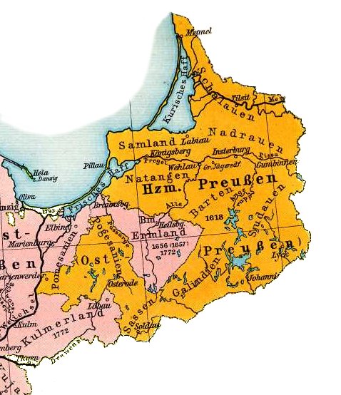 Karten von Ostpreussen 1648 - Quelle: WikiCommons