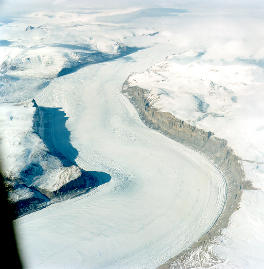 Glaciär på Grönland