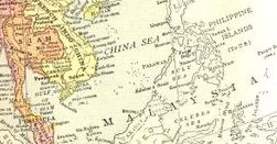 Map of Malaysia, circa 1914