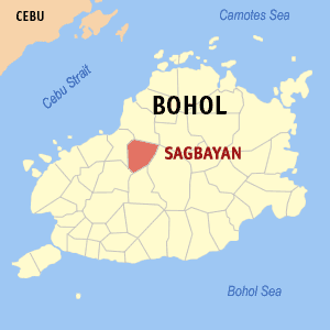 Mapa han Bohol nga nagpapakita kon hain an Sagbayan