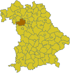 Poziția regiunii Districtul Neustadt-Bad Windsheim