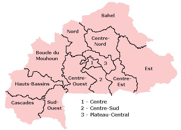 Regions de Burkina Faso