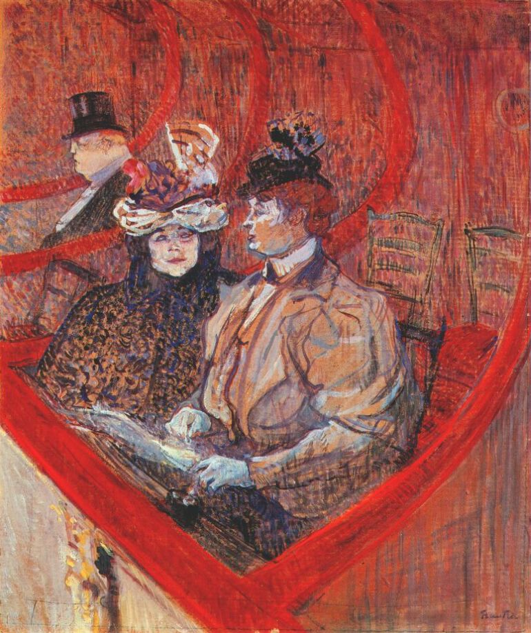 Check Out What Henri de Toulouse-Lautrec and A box at the theater Looked Like  in 1896 