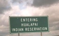 Entering Hualapai Indian Reservation