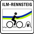 Logo des Ilm-Rennsteig-Radweges